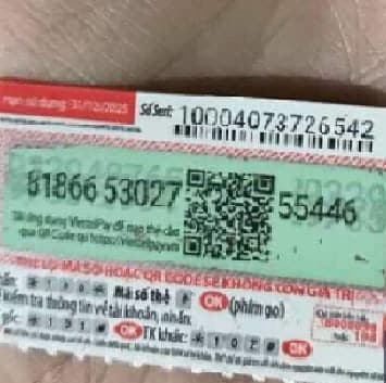 Mã thẻ cào viettel 500k đã cào