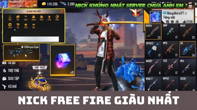 nick free fire giàu